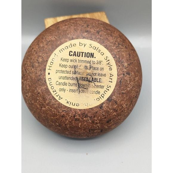 Artist Studio Art Pottery Hand Made Clay Bear Candle Holder Cabin Mountain NEW - Picture 5 of 7